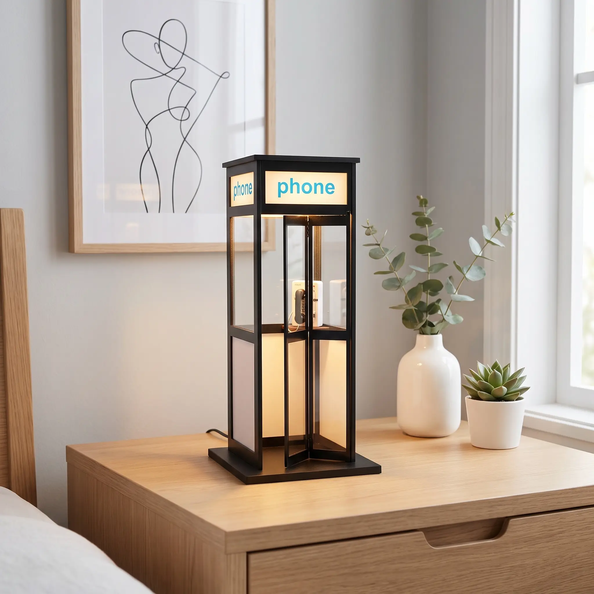 Retro Telephone Booth Lamp - Festive Home Decor,cheap bedroom decor,cool stuff for room,decor for living room, Room Decor, Unique Gifts