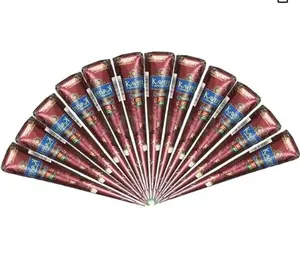 12 Pack Cones Natural Ready to Use Henna Paste Hair Color Hair Dye Cones