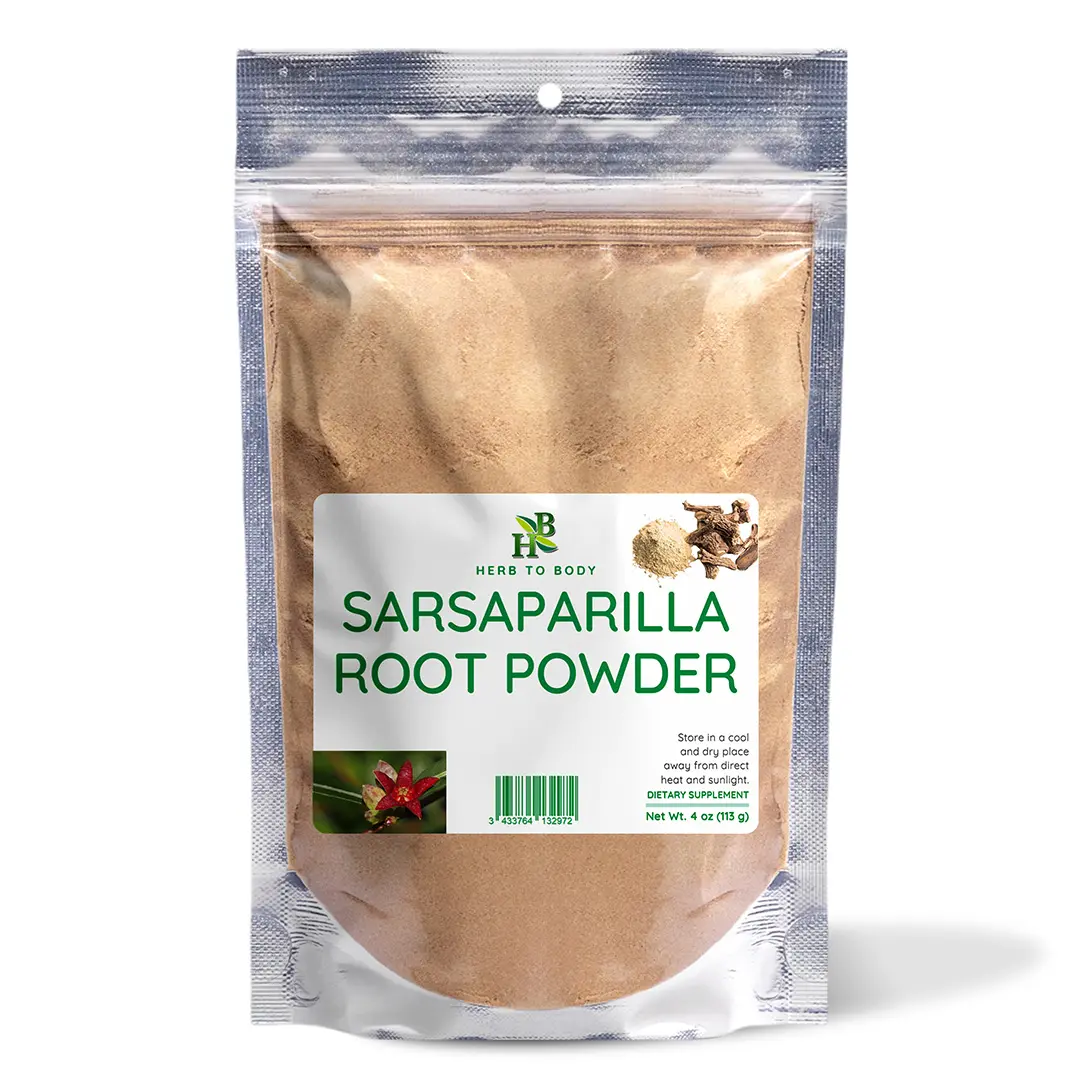 Sarsaparilla Root Powder - 4 oz (113 g) | Hemidesmus Indicus | Herb To Body