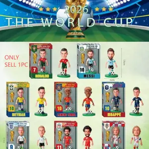 Football Star Messi Ronaldo Neymar Figure, 13cm Display Piece, Ideal Gift for Kids 2026, Manchester City Barcelona Real Madrid