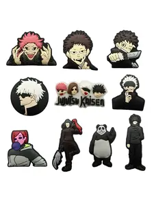 10pcs Cartoon Anime Jujutsu Kaisen Shoe Accessories, PVC Beach Bag Shoes Decor, Perfect Gift for Birthday Christmas Valentine's Day Halloween，Party gift containing Satoru Gojo, Yuji Itadori Ryomen Sukuna characters