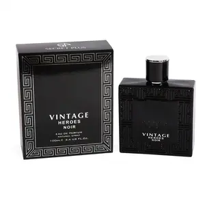 Secret Plus Vintage Heroes Noir Eau de Parfum For Men 100ML 3.4fl.oz Classic Fragrance Bottle Black Bottle & Box