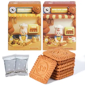 Dujosoo Premium Caramel & Brown Sugar Cookies – Crispy, Sweet Delights in Bulk（pack of 100）