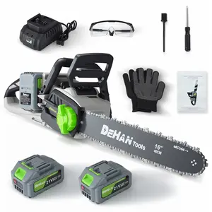 16-Inch Brushless Cordless Chainsaw–Electric Battery-Powered Chain Saw for Wood Cutting, Tree Trimming&Pruning Tool Box New year Gifts for husband Dad Tool Kit