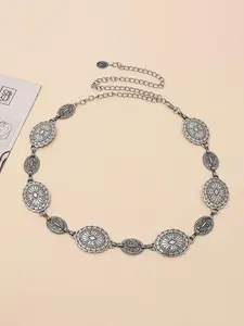 Women's Boho Style Vintage Chain Belt, Retro Trendy Textured Metal Design Casual Waist Belt, Fashionable Clothes Accessories for Daily & Party Decor, Charm, Decorative Belt
