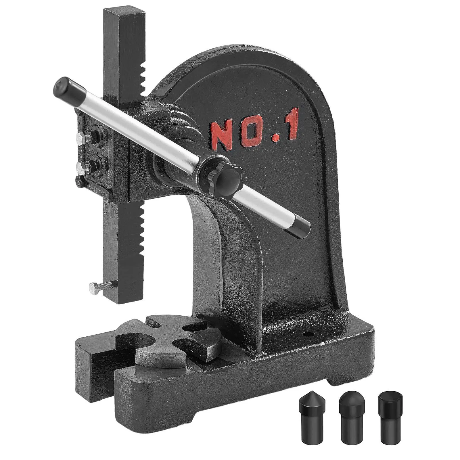 【summerfinds】VEVOR Arbor Press, 1 Ton Manual Arbor Press, 5.9" Maximum Height, Cast Iron Heavy-duty Manual Desktop Arbor Press, Precision Hand Press for Stamping, Bending, Stretching, Forming