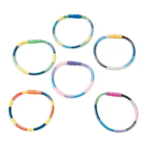 2 3/4" Diam. Clear Plastic Sand Art Bracelets Craft Supplies - 24 Pc.