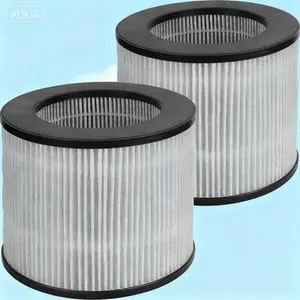 Replacement HEPA and Carbon Filter 2-Pack Compatible with Bissell 2801 Series High-Efficiency Air Purifier Filters for Personal Spaces Odor Reduction Allergen Removal