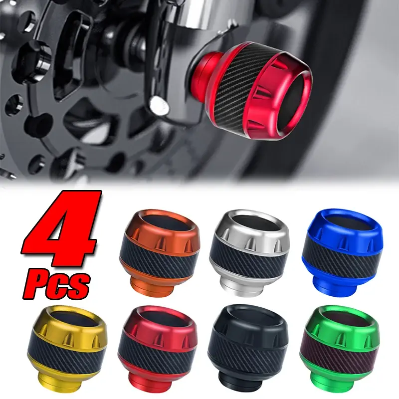 2Pcs Aluminum Alloy Motorcycle Crash Protector Scooter Wheel Front Fork Frame Falling Protection Pads Sliders Moto Exterior