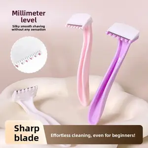 3pcs Women's Mini Portable Lip Hair Trimmer Manual Underarm Leg Hair Bikini Area Razor Safe Anti-Cut