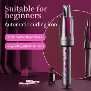 Upgraded automatic curling iron 1/1.25 inch, 3 temperature settings, bi-directional rotation, anti scalding, anti tangling, styling tool rotating bucket curling iron, ladies' Christmas/birthday gift