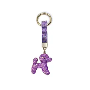 Posh Poodle Charm in Purple