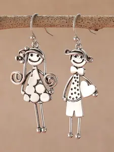 Cute Girl Design Dangle Earrings, Fashionable Jewelry for Women & Girls, Trendy All-match & Exquisite Jewelry for Birthday Gift