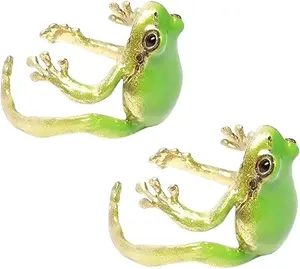 Cute Frog Open Band Rings, Vibrant 3D Animal Jewelry, Adjustable Finger Accessories for Girls & Women