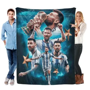 Single-sided Printing Lionel Messis Flannel Blanket Premium Ultra Soft Lightweight Durable Perfect for Bed Sofa Travel and Thoughtful Gifts