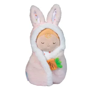 Douglas Cuddle - Pink Garden Baby Bunny Hug - 6062 - Weight 5.9 oz - Dimensions 5 × 6 × 10 in