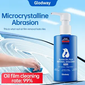 【Glodway】Professional Car Glass Cleaner: Erases Tough Oil Film & Water Stains Deeply – Long-Lasting Streak-Free Clarity