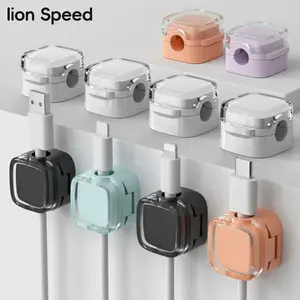 Magnetic Cable Organizer Clips 6 Pack | Cord Holder for Desk, Wall Mounted Wire Management, Non-Slip Cable Organizer for Office, Home, Charging Cables