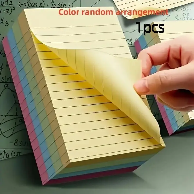 Colorful Self-Adhesive Sticky Notes Set, 100 Square Sheets, Ideal for Home, School and Office Use, Practical Office Supplies