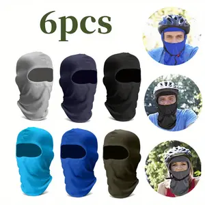 6Pcs/Set Balaclava Face Mask,Neck Gaiter Full Head Mask Face Cover,Ski Mask for Men Women,Riding Mask,Windproof Mask,Face Covering for Outdoor Sports Skiing Paintball Cycling,Christmas Party Gifts,Hand Tools Kits