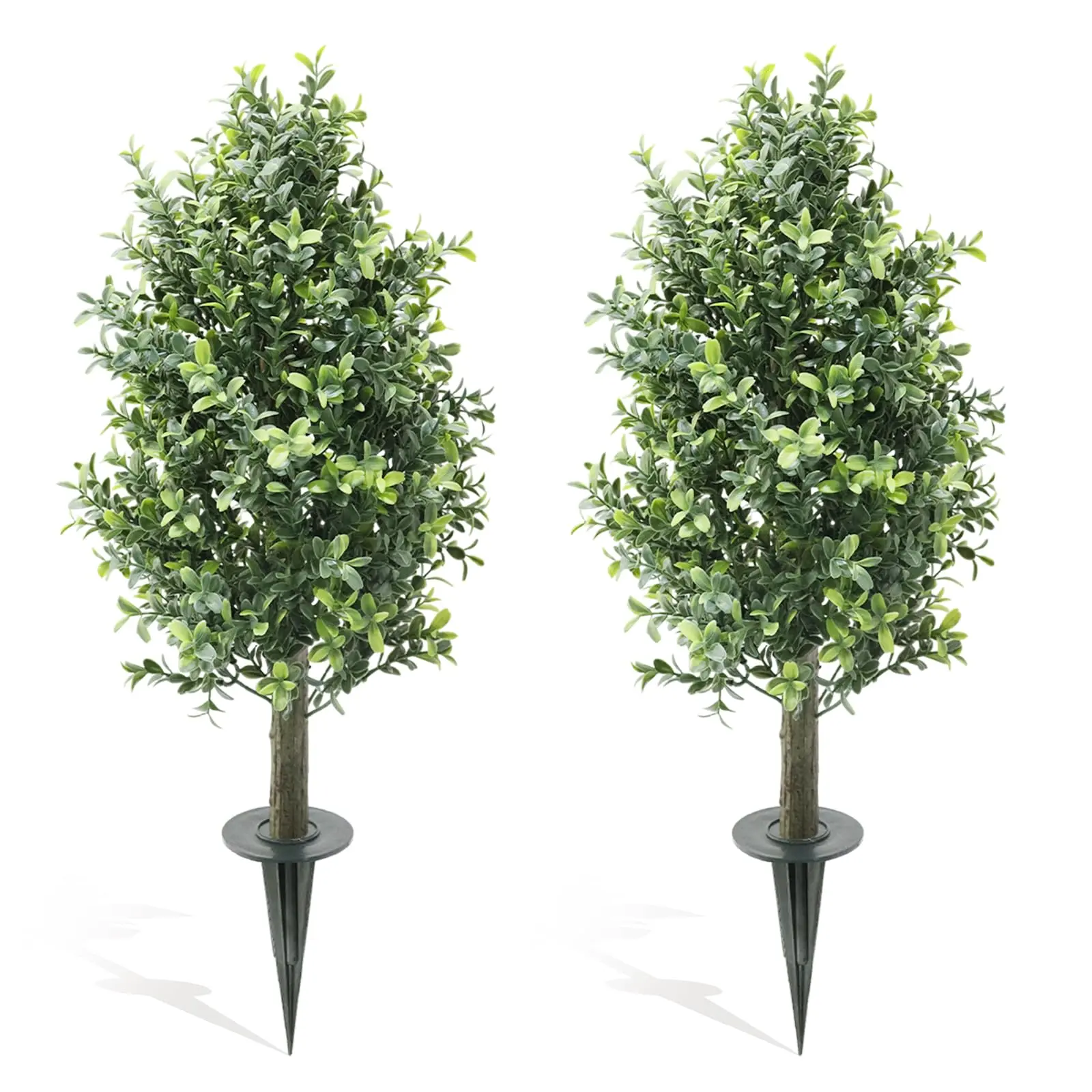 2 Pack 70/90cm Artificial Buxus Trees in Planters, Realistic Faux Potted Plants for Indoor Outdoor Home Office Wedding Gift Decor