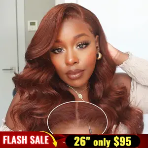 Bling Hair VIP Reddish Brown 16-32 Inch Body Wave Glueless Wig Human Hair Pre Plucked Pre Cut Glueless Lace Front Wig Ready to Wear 7x5 9x6 Body Wave 180% Density Closure Wig Human Hair #33 Colored Wig #TikTokShopBlackFriday