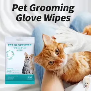 12/24/36PCS Pet Glove Wipes for Dogs & Cats, Gentle Thickened No-Rinse Cleaning Gloves, Fragrance-Free & Alcohol-Free, Safe for All Pets, Multi-Purpose Grooming for Daily Care & Travel