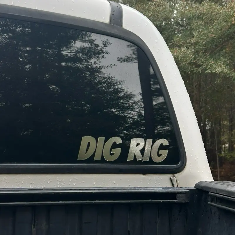 DIG RIG Decal for Vehicles - Durable and Easy to Apply - Perfect for Car and Truck Accessories