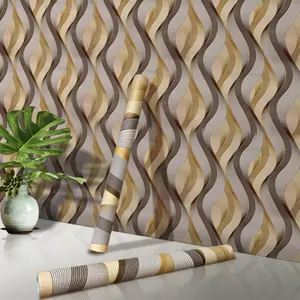 Self-Adhesive PVC Waterproof Wall Paper, Large Flower Wallpaper Self-Stick 3D Wall Sticker, Durable & Easy Installation