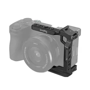 SmallRig Half Cage for Sony Alpha 6700 / 6600 / 6500 / 6400 , Built-in Quick Release Plate for Arca-Type, Camera Video Cage with Shoe Mount, 1/4''-20 & 3/8''-16 Threaded Holes - 4337