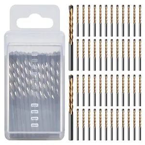 50 count Drywall Router Bits, 1/8" Drywall  Bit, M2 HSS Guide Point Brocas para Drywall for Spiral Saws and Power Tools, Professional Gypsum Board  Tools