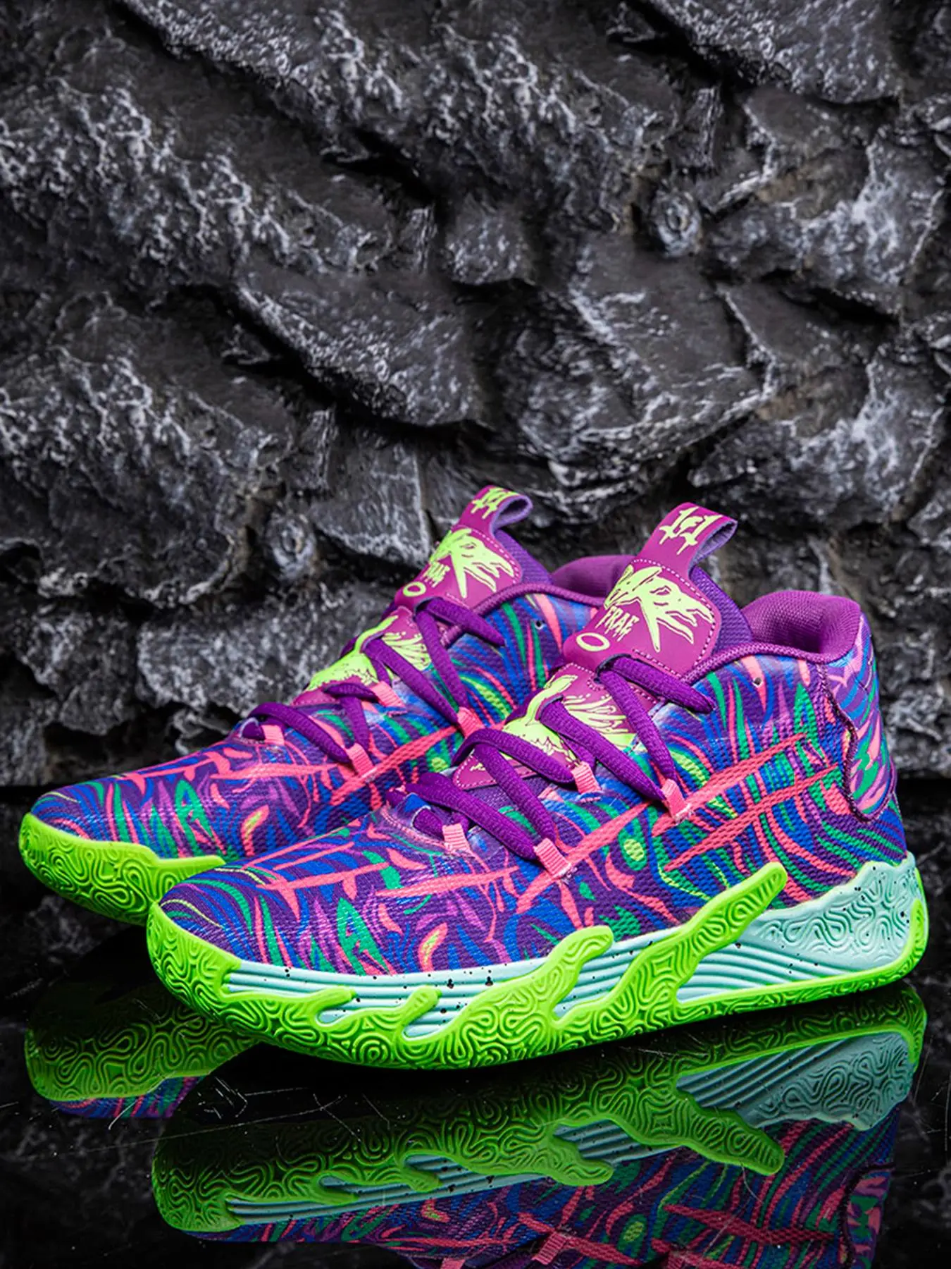 Men's Fashionable Colorblock Patchwork Lace Up Basketball Sneakers, Athletic Basketball Shoes, Stylish Basketball Shoes, Casual Comfortable Breathable Sports Running Shoes, Male All-match Round Toe Shoes for Daily Wear, Youth Fashion Shoes