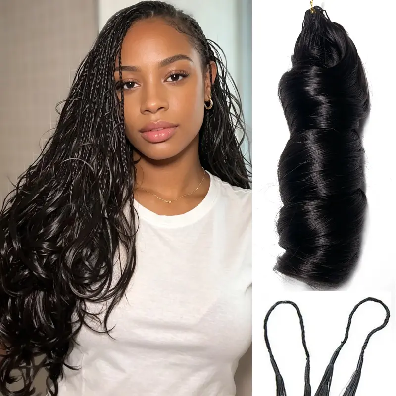 【NEW】ISEE HAIR French Curl Feather Crochet Human Hair, Invisible Miracle Knots Pre-Separated Crochet Braiding Hair for Boho Braids, Goddess Braids, Knotless Braids,Pre-Looped Pre-Separated Natural Curly Crochet Hair Extensions Protective Style
