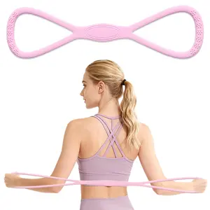 Figure 8 Fitness Resistance Band for Women and Men, Elastic Exercise Bands for Arms Chest and Back, Chest Expander and Yoga Gym Workout Pulling Rope, Figure 8 Elastic Tubing for Muscle Training Band for Bodybuilding enthusiast