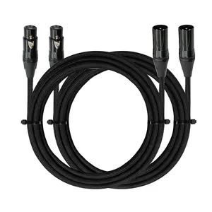 XLR Cables XlR to xlr  (10  2-Pack) Noise-Canceling Balanced Wire Connector, 3 Pin XLR Microphone Cables -Free Copper (OFC) Male to Female Mic Cord for Speaker Mixer, Studio,Podcast