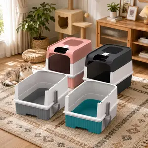 Extra Large Cat Litter Box,High-Sided Open Litter Pan with Detachable Wall, Easy Clean Anti-Scatter Litter Box for Large Cats & Multi-Cat Homes,Drawer Cat Litter Box,Anti-Urine Leakage, Non-Stick Bottom & Non-scratch