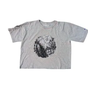 Self destruction cropped tee
