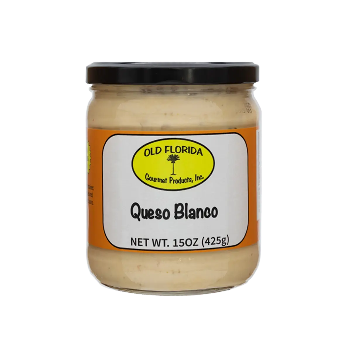 Old Florida Gourmet Queso Blanco  | Creamy, delicious, and mildly spicy cheese dip or topping in a glass jar. ️ Latin Cheesy flavor. Salty Savory Rich
