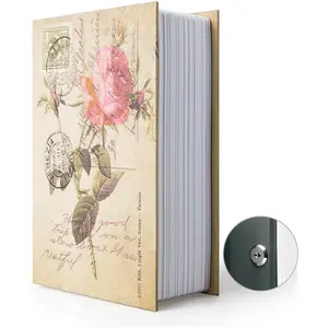 Book-Style Hidden Storage Box,Dictionary Diversion with Key Lock or 3-Digit Combination Lock,Secret Organizer for Jewelry Rings Earrings Necklaces Passports Documents,Ideal for Personal Use or Gifting, Key Lock Safe