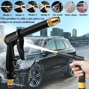 Household High-Pressure water gun, Pressure Washer Handheld, car wash sprayer, kitchen and bathroom cleaning tool, garden long pole nozzle, long handle magic washing artifact, gardening irrigation and watering tool.Summervibes
