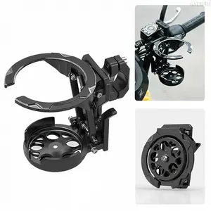 Universal Bike Cup Holder Stable Fixed Beverage Rack Adjustable E‑bike Motorcycle Water Bottle Mount Durable Drink Holder For Cycling Food Delivery Daily Commute Outdoor Riding Gear