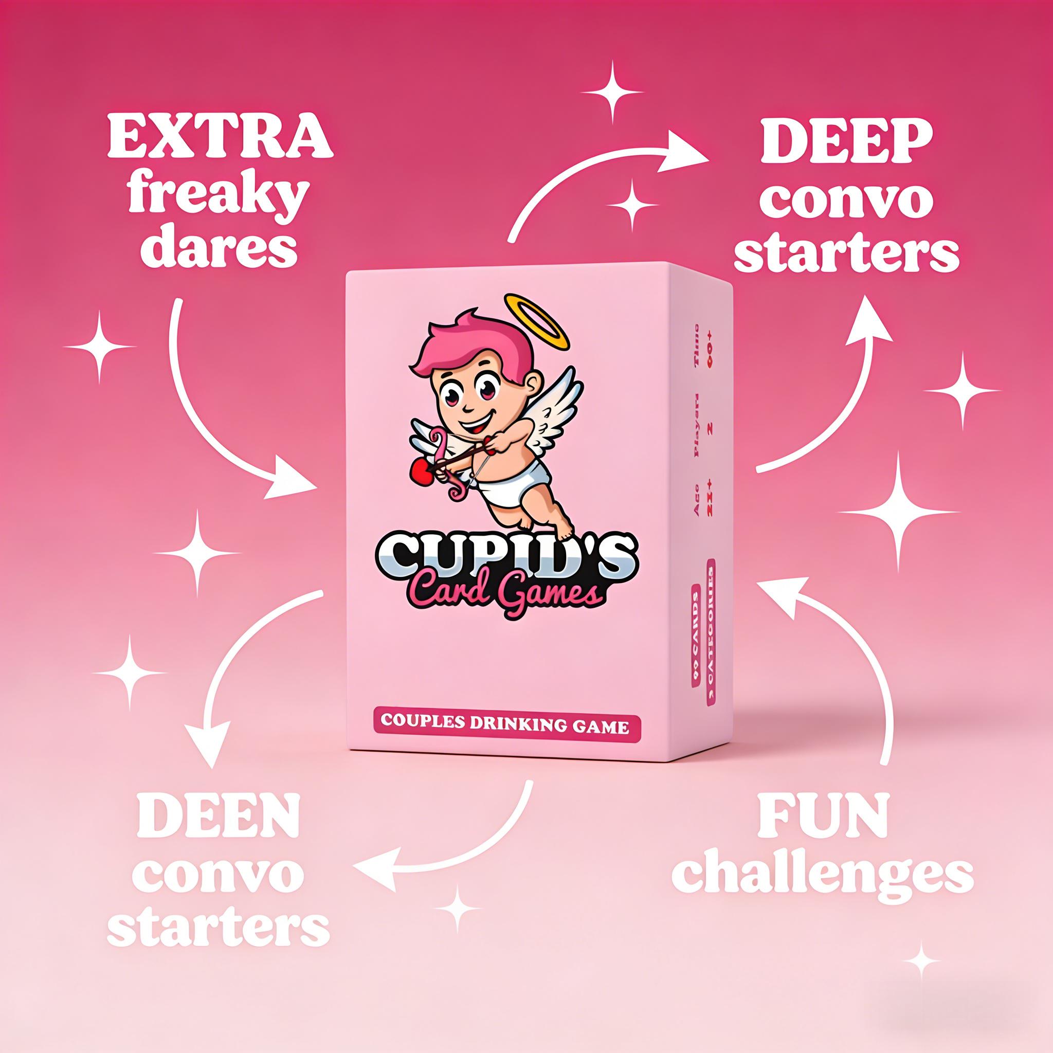 Cupid’s Card Game The Ultimate Couples Challenge Fun & Romantic Date Night Activity Perfect Anniversary or Valentine’s Day Gift for Couples Connect Laugh & Spice Up Your Relationship Board Game Prop Tabletop Games