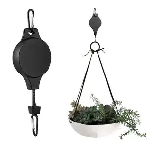 Garden Hook Adjustable Raising Hanging Basket Bird Cage Flower Pot Hook Creative Home Hanging Tool, Durable & Versatile Gardening Accessory