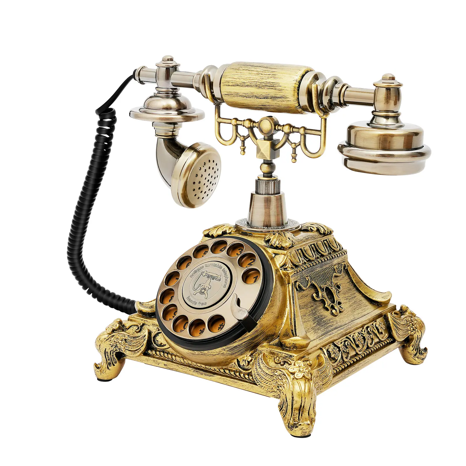 European Style Old Retro Phone Desk Phone Antique Design Landline Telephone Vintage Decorative Telephone Decor Old Fashioned Phones Home Durable