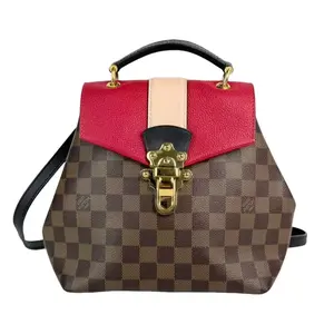 Pre-owned Louis Vuitton Leather Backpacks ClaptonDamier Ebene Backpack