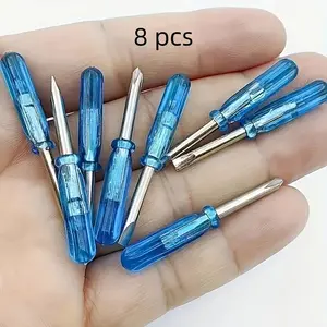 8 pcs home supplies repair tools ,  Mini Screwdriver Set， Suitable for Toy Repairs And Projects - Includes 2Mm Micro Flat And Phillips Screwdrivers(No Electricity Required)