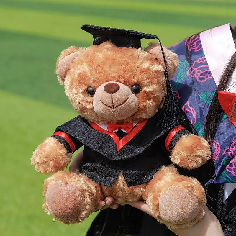Graduation Bear 11 inches with Grad Cap, Personalized Graduation Gift for Graduates 2026 to Express Congratulations