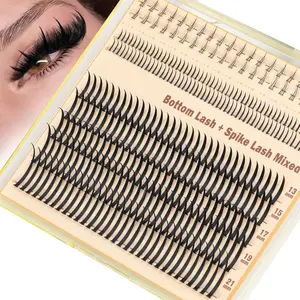 304 Cluster Lash Extensions, Mixed Lengths 5-21mm, D Curl, Artificial Cotton, Single Pack, No Flammable Liquid, Beauty Supplies, Bottom Lash Clusters