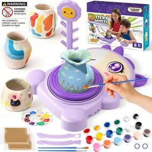 Pottery Wheel Set, Full Ceramic Painting Kit with Air-Dry Clay, Creative Birthday Gift for Kids 6-12, Fun Educational Art Supplies, Crafts For Kids