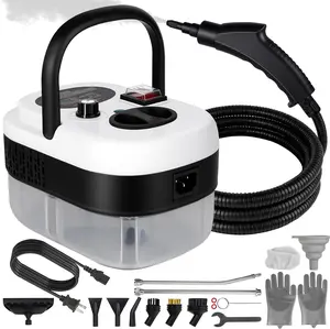 Steam Cleaner Handheld High Pressure, Portable High Power Steam Cleaner, Handheld Steam Cleaner Cleaning Grout With Large Water Tank & 14 Accessories For Car Floor White